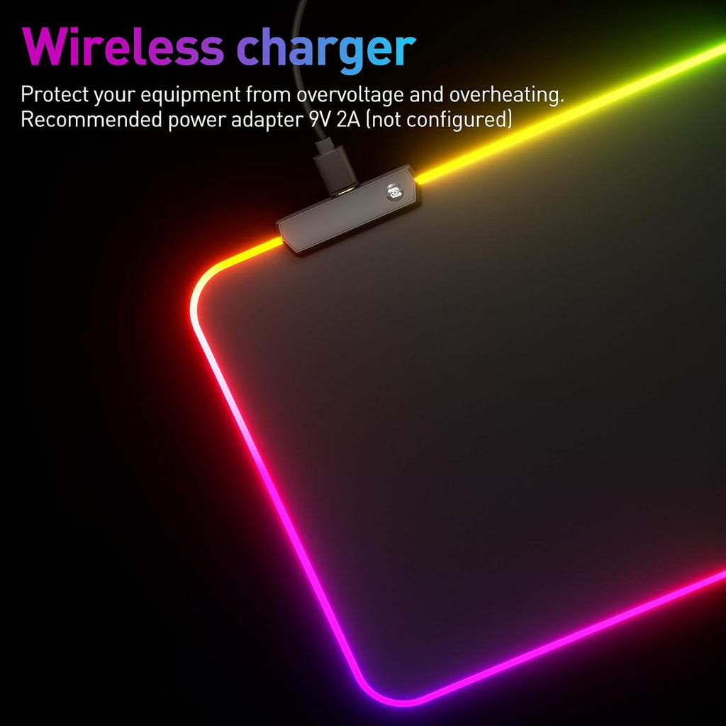 LED Mouse Pad, Large Mouse Pad, Black