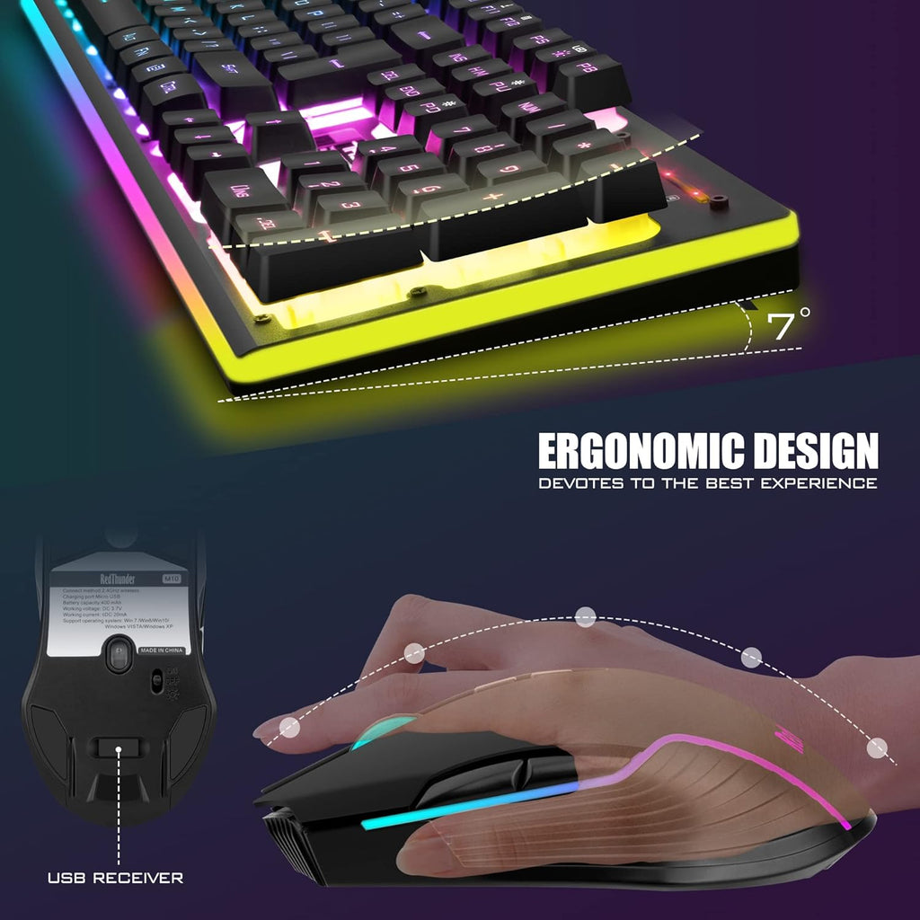 Wireless Gaming Mouse And Keyboard Combo
