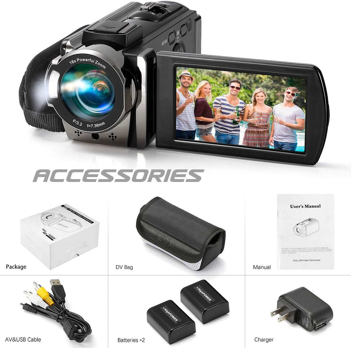 Video Camera Recorder Full HD 1080p