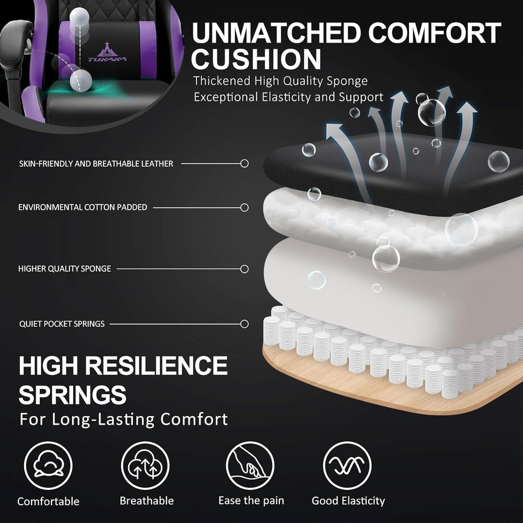 Gaming Chair Purple For Unisex