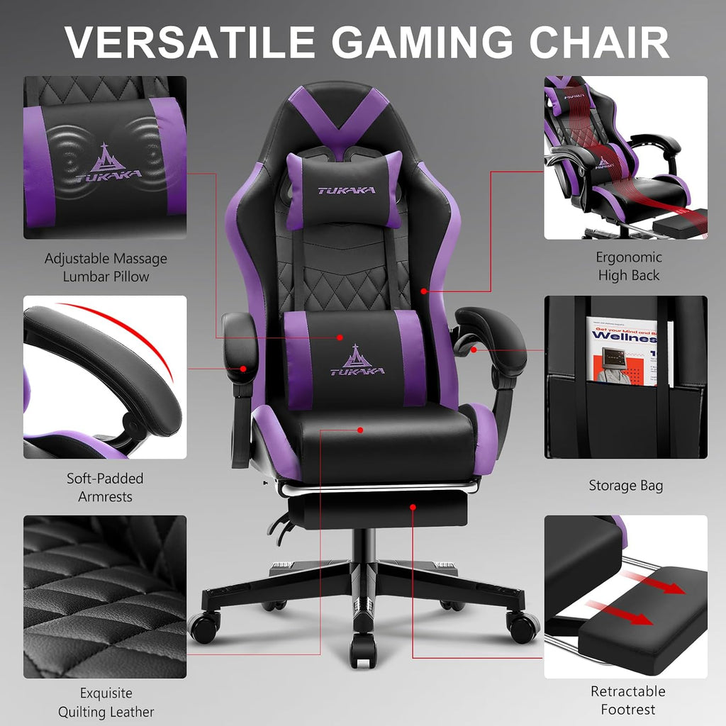 Gaming Chair Purple For Unisex