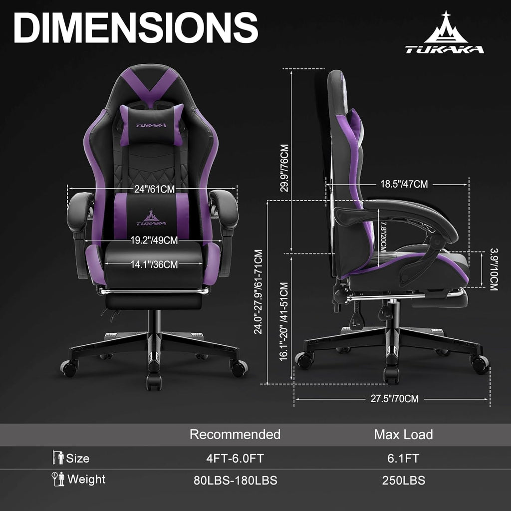 Gaming Chair Purple For Unisex
