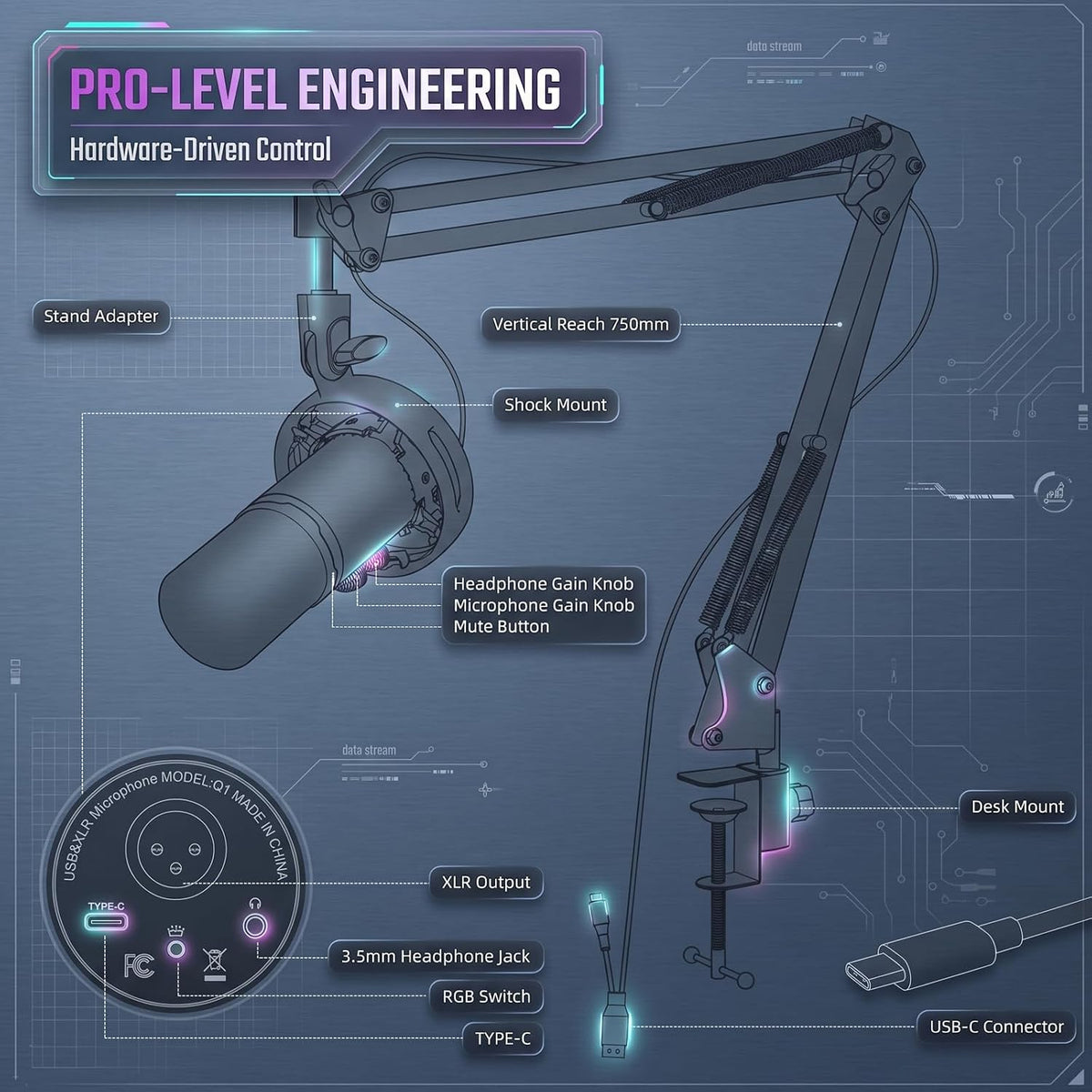 Gaming Microphone Set USB