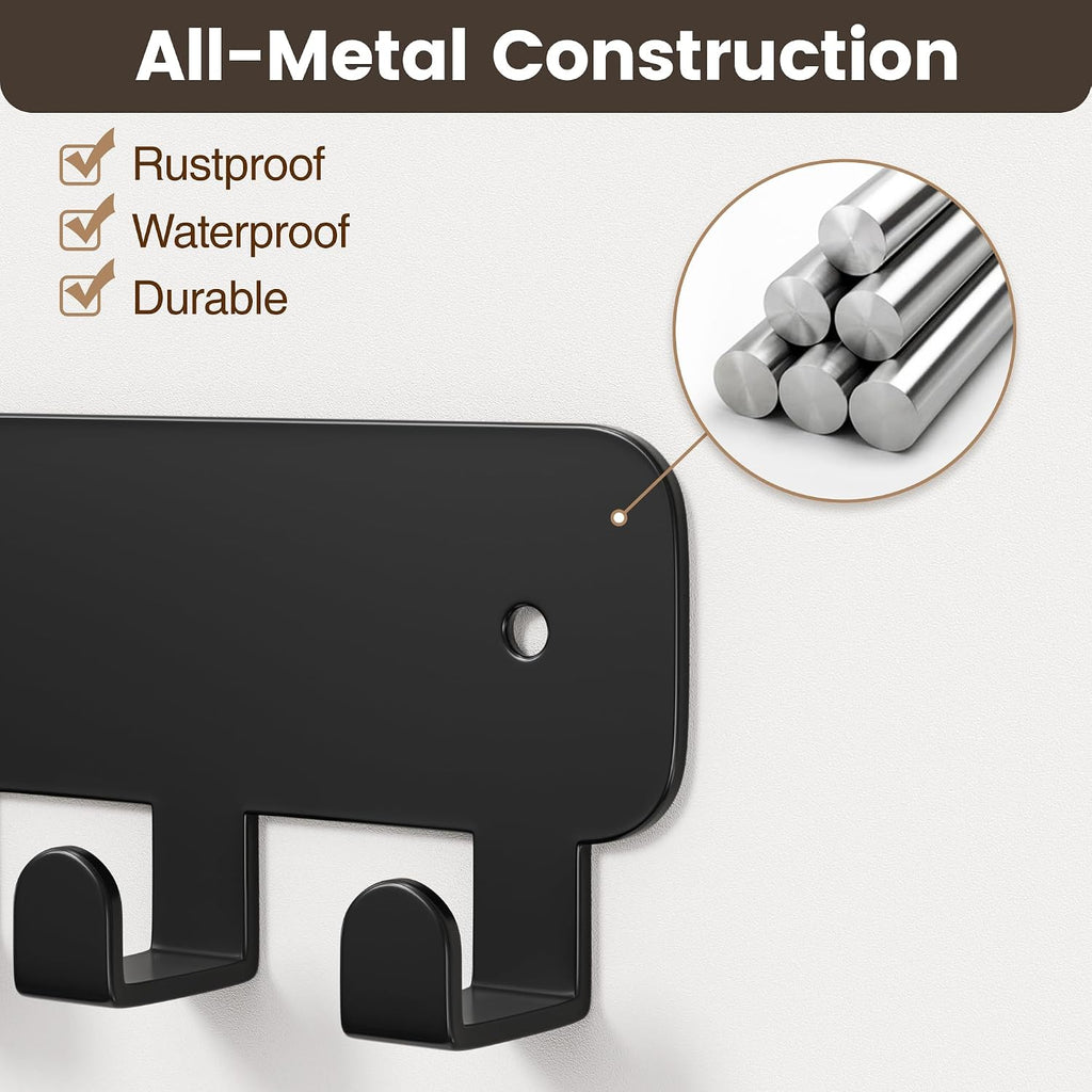 Key Holder Wall Mount Black, Gold, Silver, White