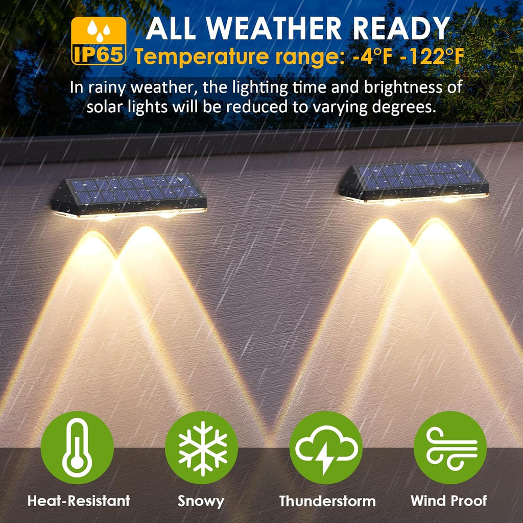 Solar Fence/Wall Lights Outdoor