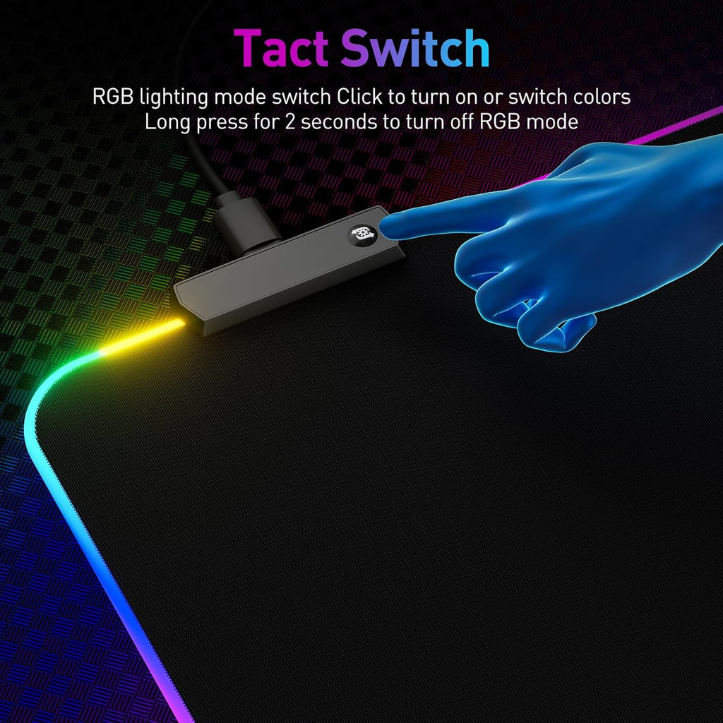 LED Mouse Pad, Large Mouse Pad, Black