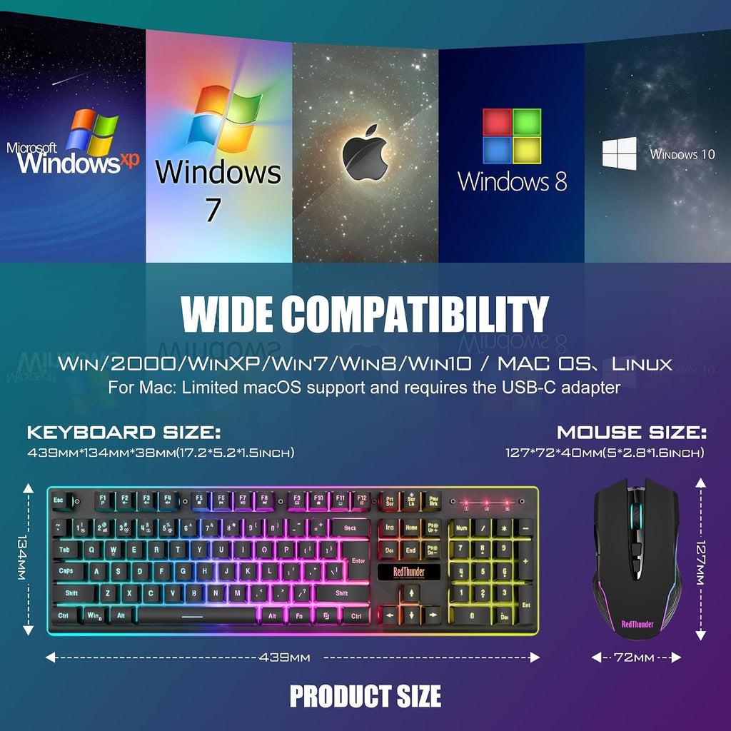 Wireless Gaming Mouse And Keyboard Combo