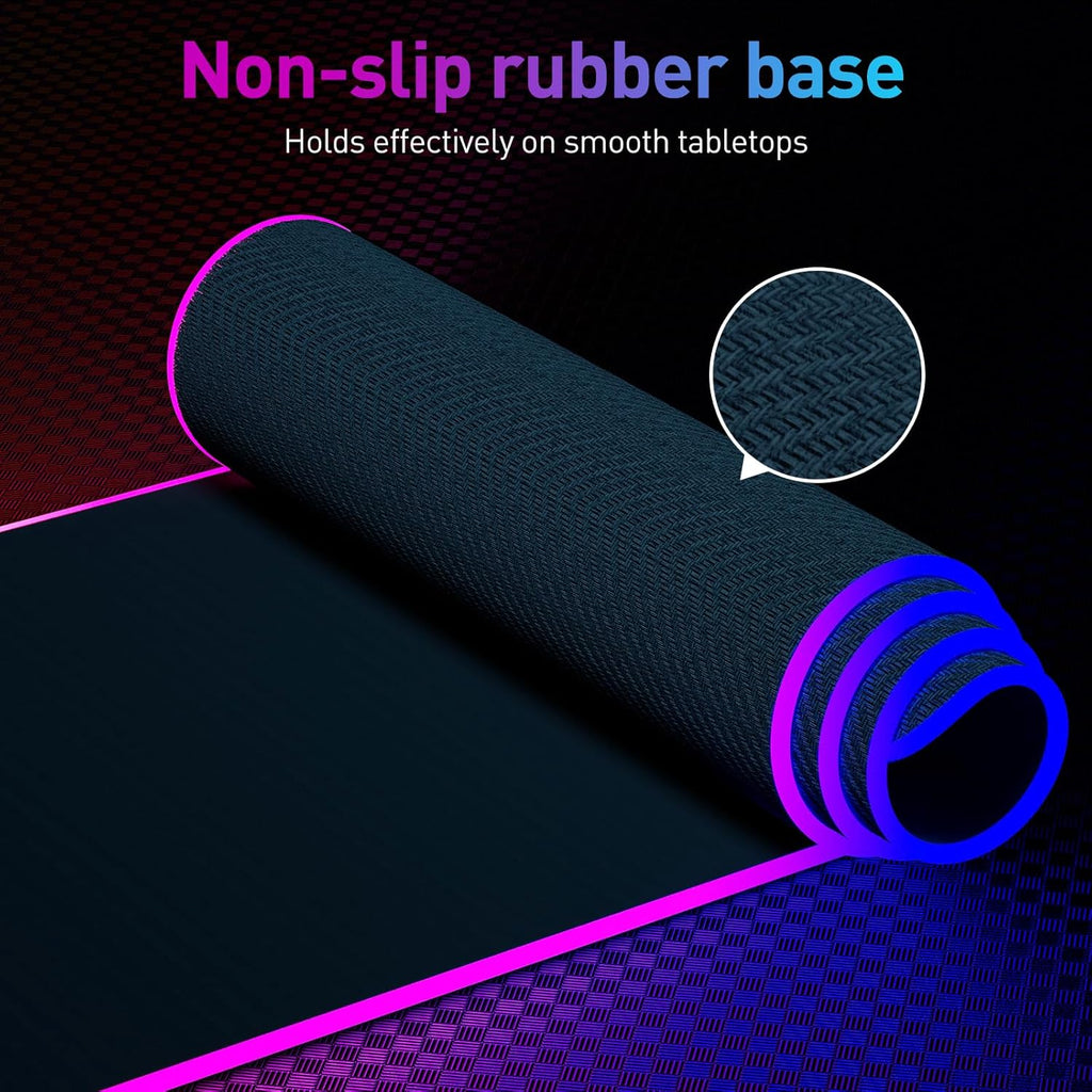 LED Mouse Pad, Large Mouse Pad, Black