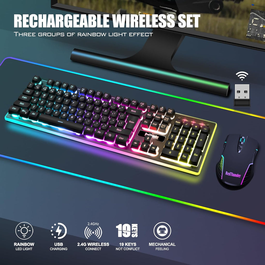 Wireless Gaming Mouse And Keyboard Combo