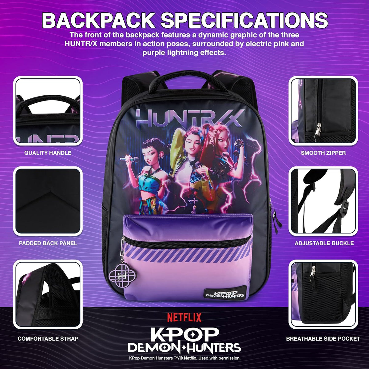 Kpop Demon Hunters HUNTRIX Girl Backpack
